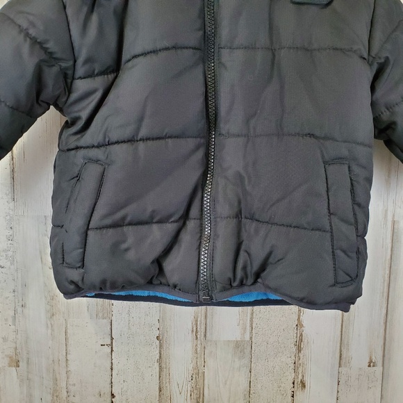 5/$25 Athletic Works Boys Jacket Coat 18 Months Black Fleece Lined Quilted W6 - Picture 3 of 6